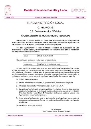 Imagen SOLICITUD DE AUTORIZACIÓN PARA CONSTRUIR UNA NAVE